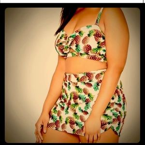 Forever 21 Plus Size Pineapple Bikini